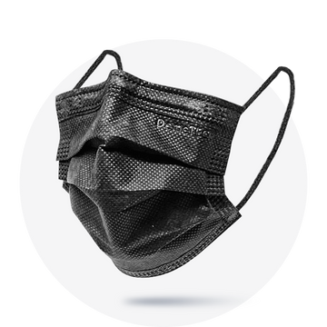 Kids, Black, ASTM Level 3 Disposable Mask with Earloops, (Box of 50)